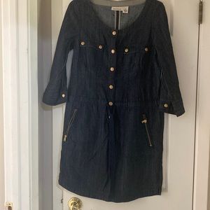 Blue Jean dress knee length dress